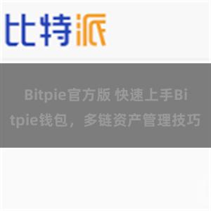 Bitpie官方版 快速上手Bitpie钱包，多链资产管理技巧