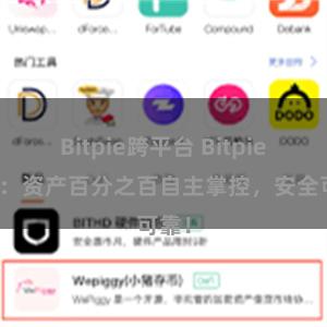 Bitpie跨平台 Bitpie钱包：资产百分之百自主掌控，安全可靠！