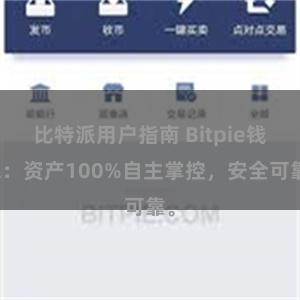 比特派用户指南 Bitpie钱包：资产100%自主掌控，安全可靠。