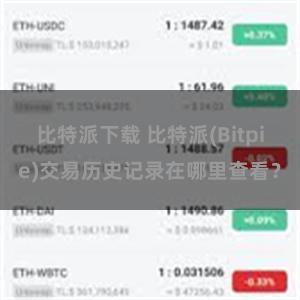 比特派下载 比特派(Bitpie)交易历史记录在哪里查看？