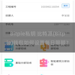 Bitpie私钥 比特派(Bitpie)钱包如何设置每日限额？