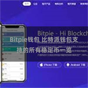 Bitpie钱包 比特派钱包支持的所有稳定币一览