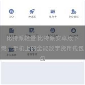 比特派轻量 比特派安卓版下载，手机上的全能数字货币钱包